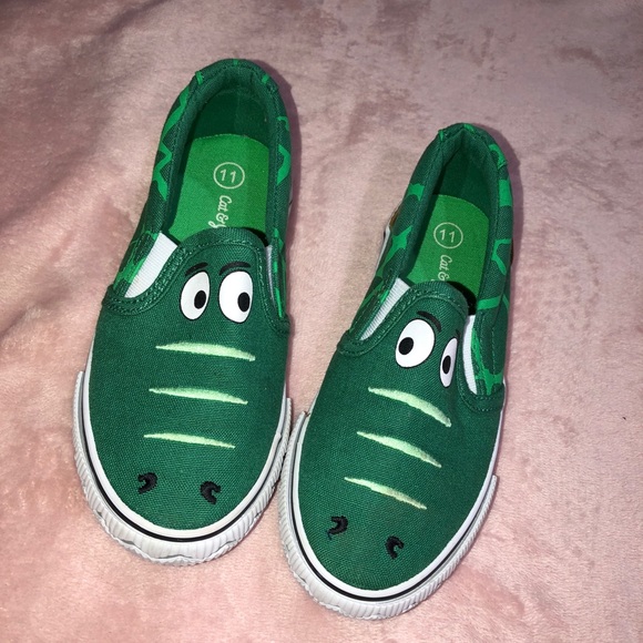 Cat & Jack Other - Cat & Jack Boys Alligator Slide on Sneakers! Sz11